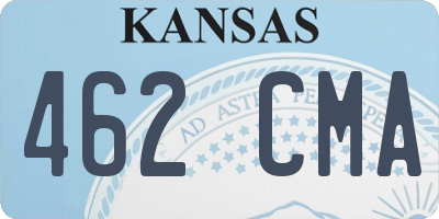 KS license plate 462CMA
