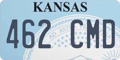 KS license plate 462CMD