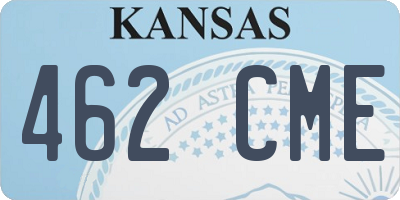KS license plate 462CME