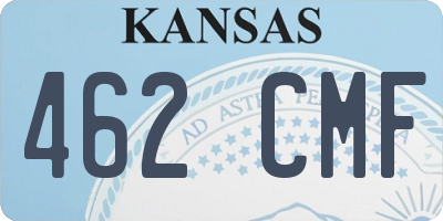 KS license plate 462CMF