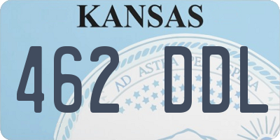 KS license plate 462DDL