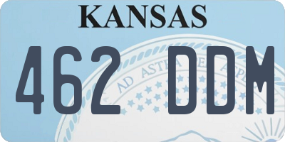 KS license plate 462DDM