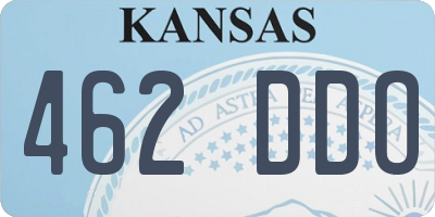 KS license plate 462DDO