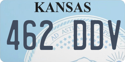 KS license plate 462DDV