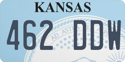 KS license plate 462DDW