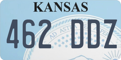 KS license plate 462DDZ
