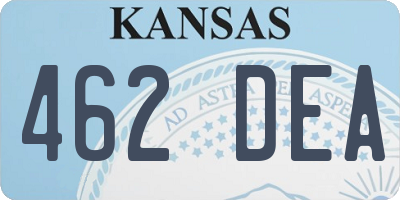 KS license plate 462DEA