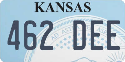 KS license plate 462DEE