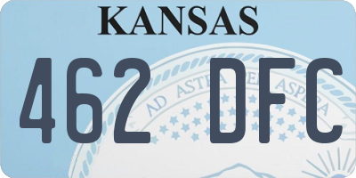 KS license plate 462DFC