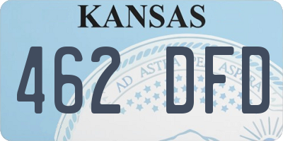 KS license plate 462DFD