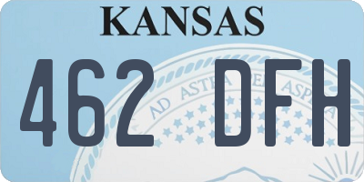 KS license plate 462DFH
