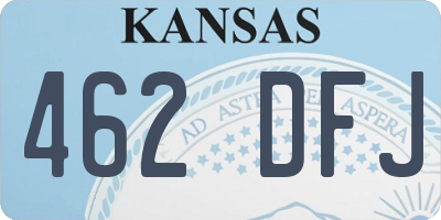 KS license plate 462DFJ