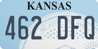KS license plate 462DFQ