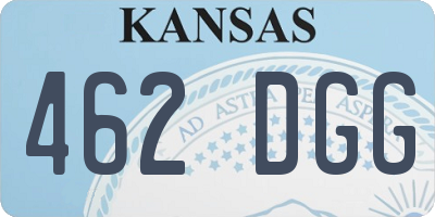 KS license plate 462DGG