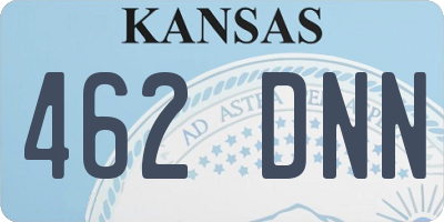 KS license plate 462DNN