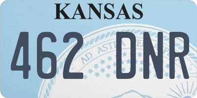 KS license plate 462DNR