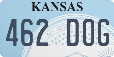 KS license plate 462DOG