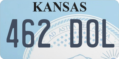 KS license plate 462DOL