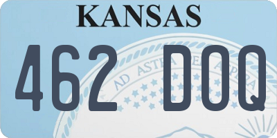 KS license plate 462DOQ