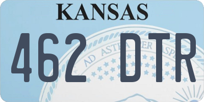 KS license plate 462DTR