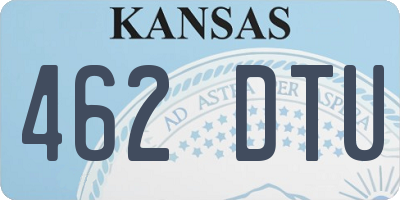 KS license plate 462DTU