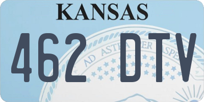 KS license plate 462DTV