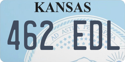 KS license plate 462EDL