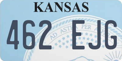 KS license plate 462EJG