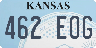 KS license plate 462EOG