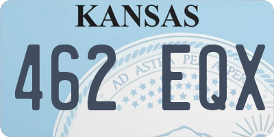 KS license plate 462EQX