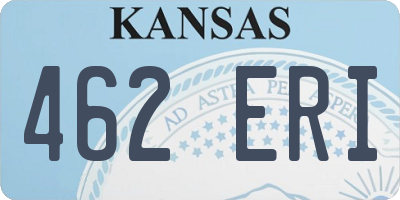 KS license plate 462ERI
