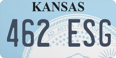KS license plate 462ESG