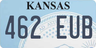 KS license plate 462EUB