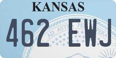 KS license plate 462EWJ