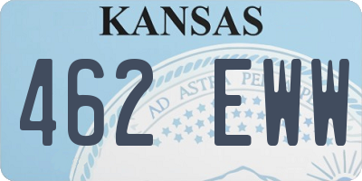KS license plate 462EWW