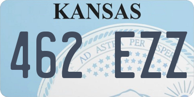KS license plate 462EZZ