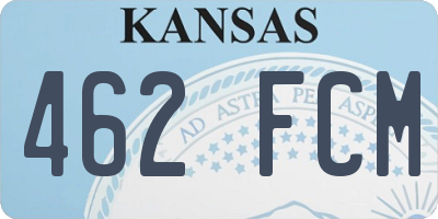 KS license plate 462FCM