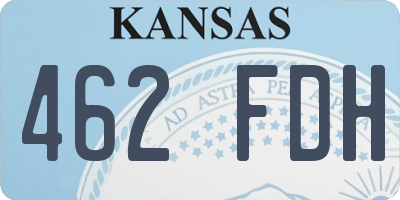 KS license plate 462FDH