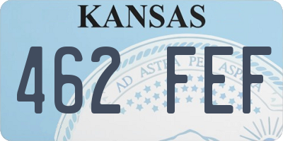 KS license plate 462FEF