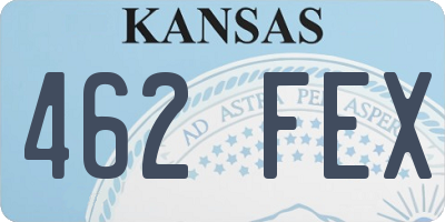KS license plate 462FEX