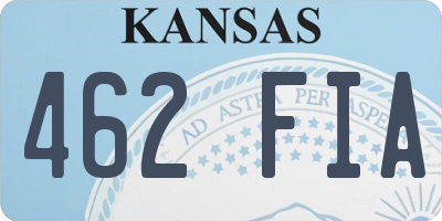KS license plate 462FIA