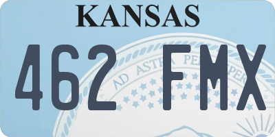 KS license plate 462FMX