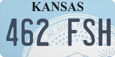 KS license plate 462FSH