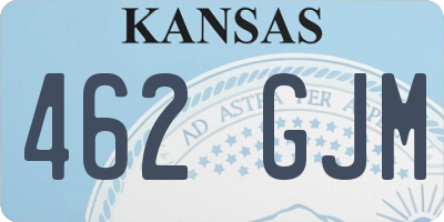 KS license plate 462GJM