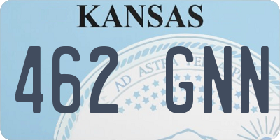 KS license plate 462GNN