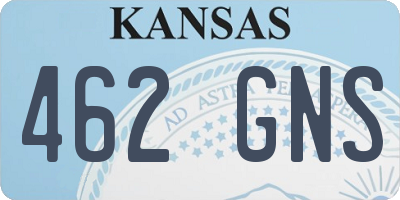 KS license plate 462GNS