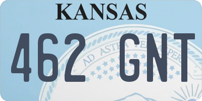 KS license plate 462GNT