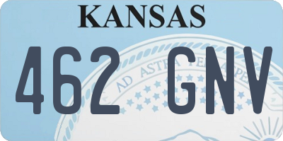 KS license plate 462GNV
