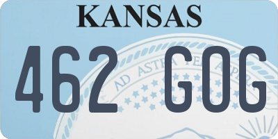 KS license plate 462GOG