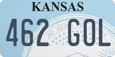 KS license plate 462GOL